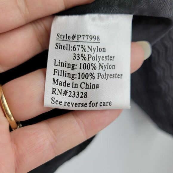 Pendleton Jacket Womens Quilted Formal Textured Zip Up Zip Pockets Black M - Picture 12 of 14